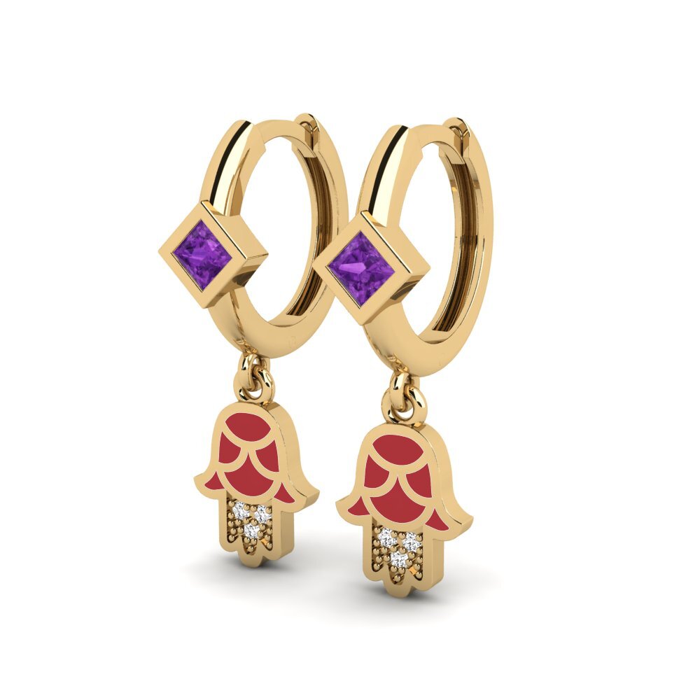 Amethyst Damen ohrring Vlust