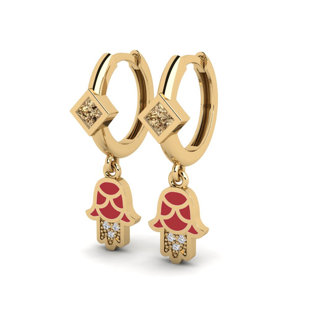 Brown Diamond Women's Earring Vlust