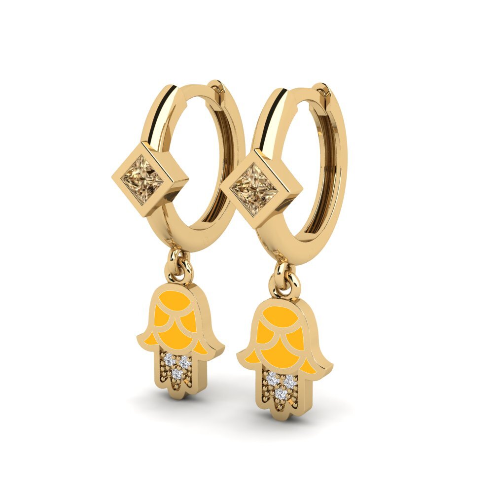 Diamante Marrón Pendiente de mujer Vlust