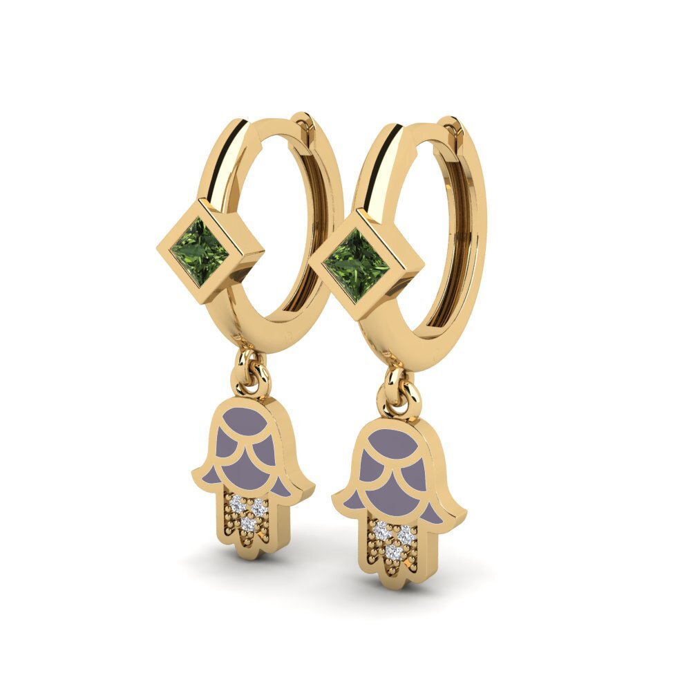 Green Sapphire Women's Earring Vlust