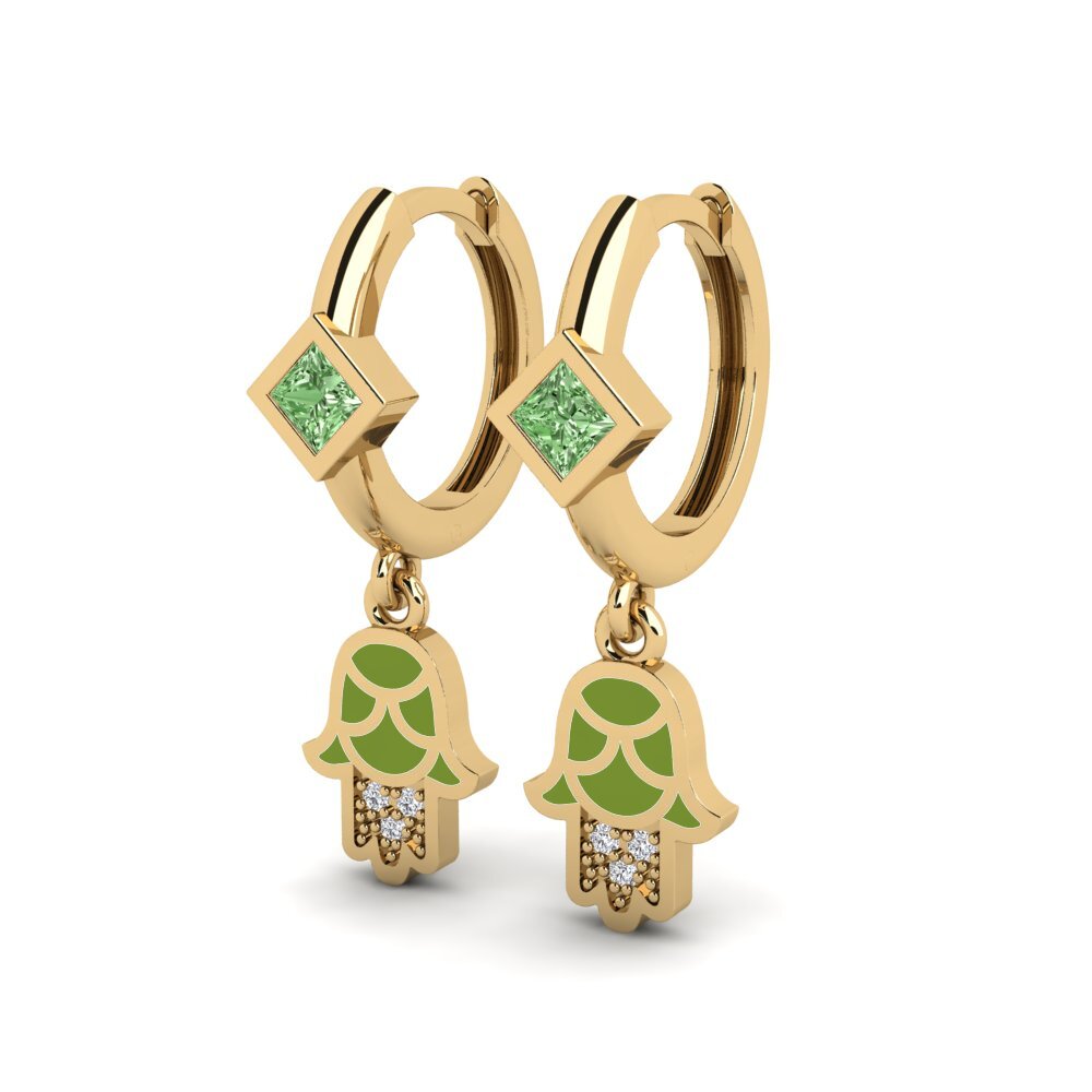 Diamante Verde Pendiente de mujer Vlust