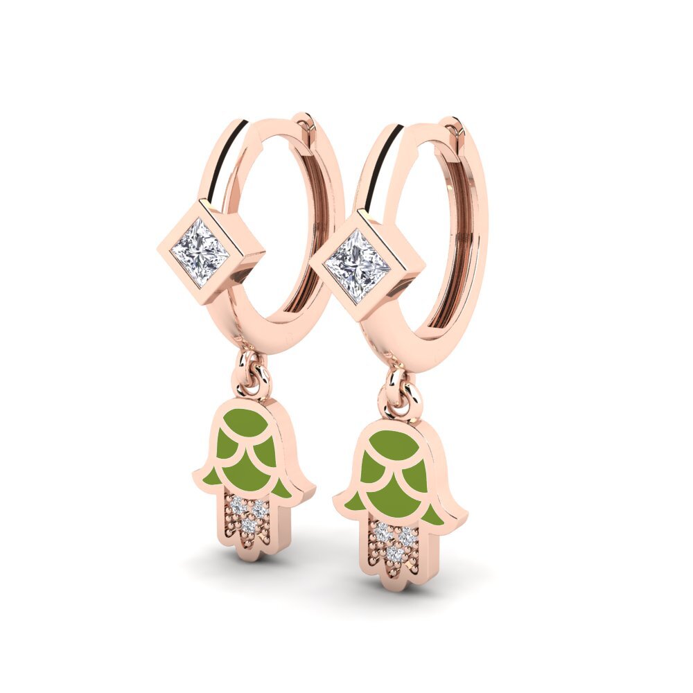 18k Oro Rosa Pendiente de mujer Vlust