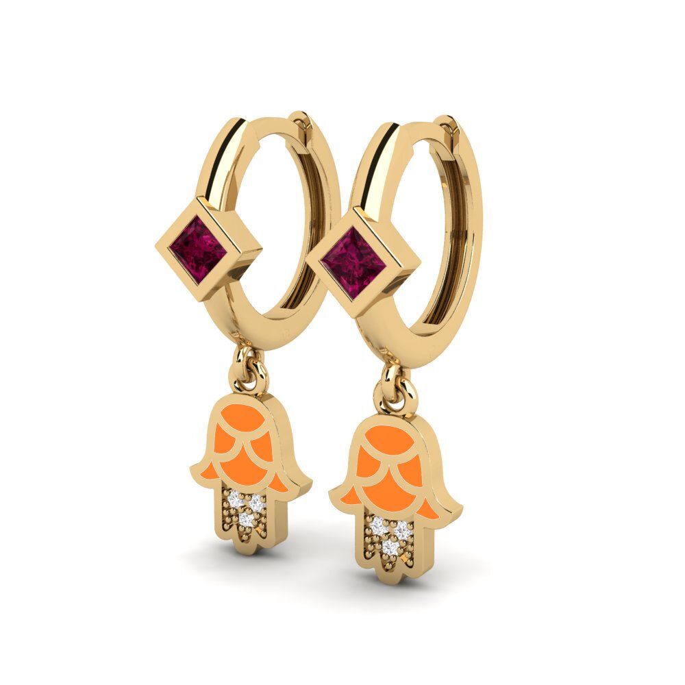 Rhodolite Garnet Women's Earring Vlust