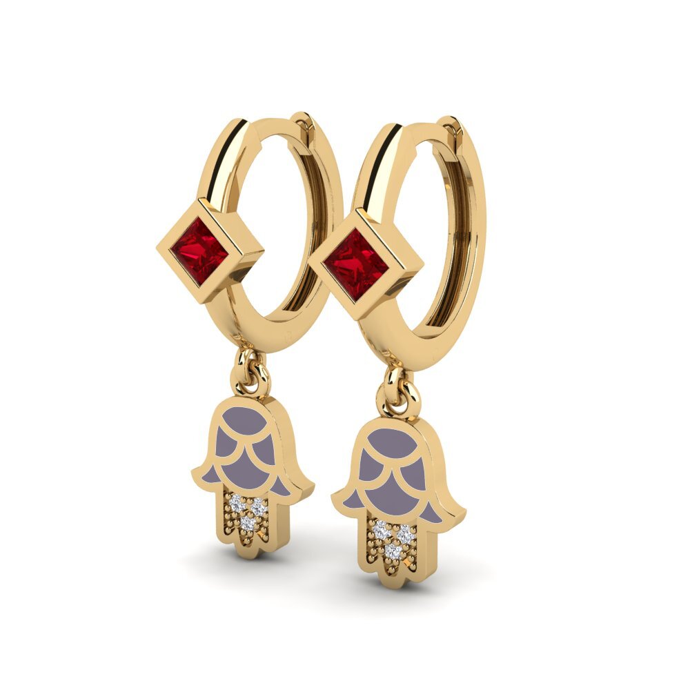 Red Zirconia Women's Earring Vlust