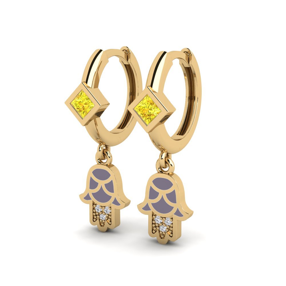 Yellow Sapphire Women's Earring Vlust