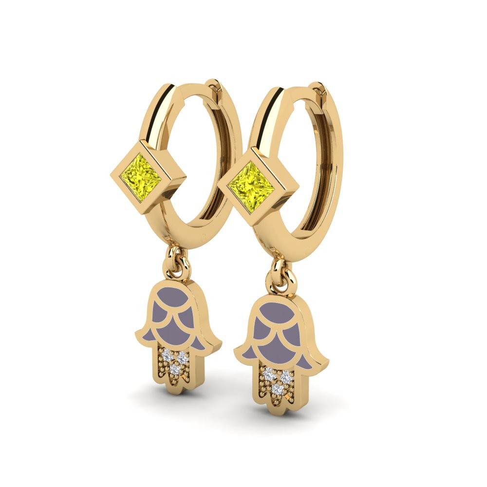 Yellow Diamond Women's Earring Vlust
