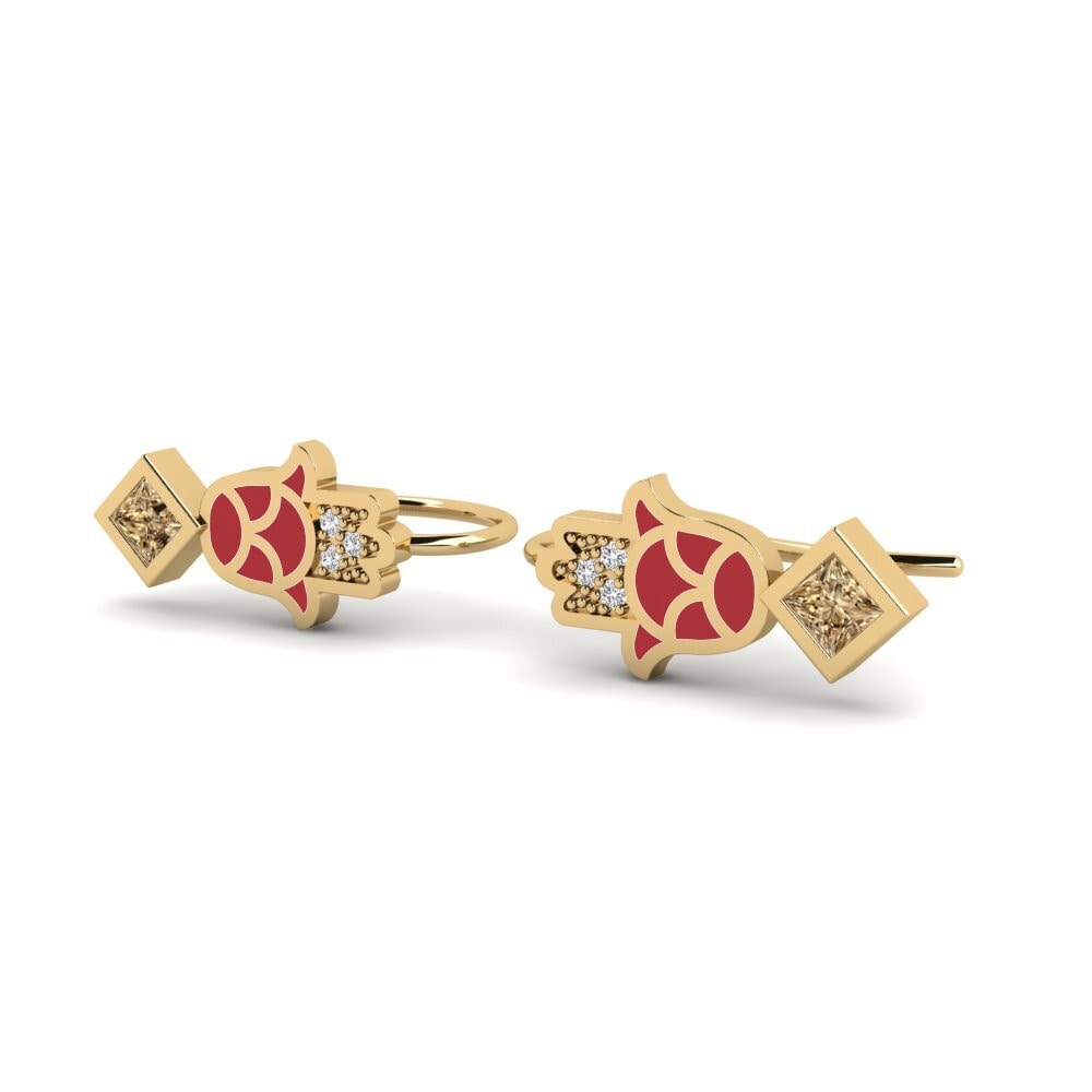 Brown Diamond Women's Earring Waiwai