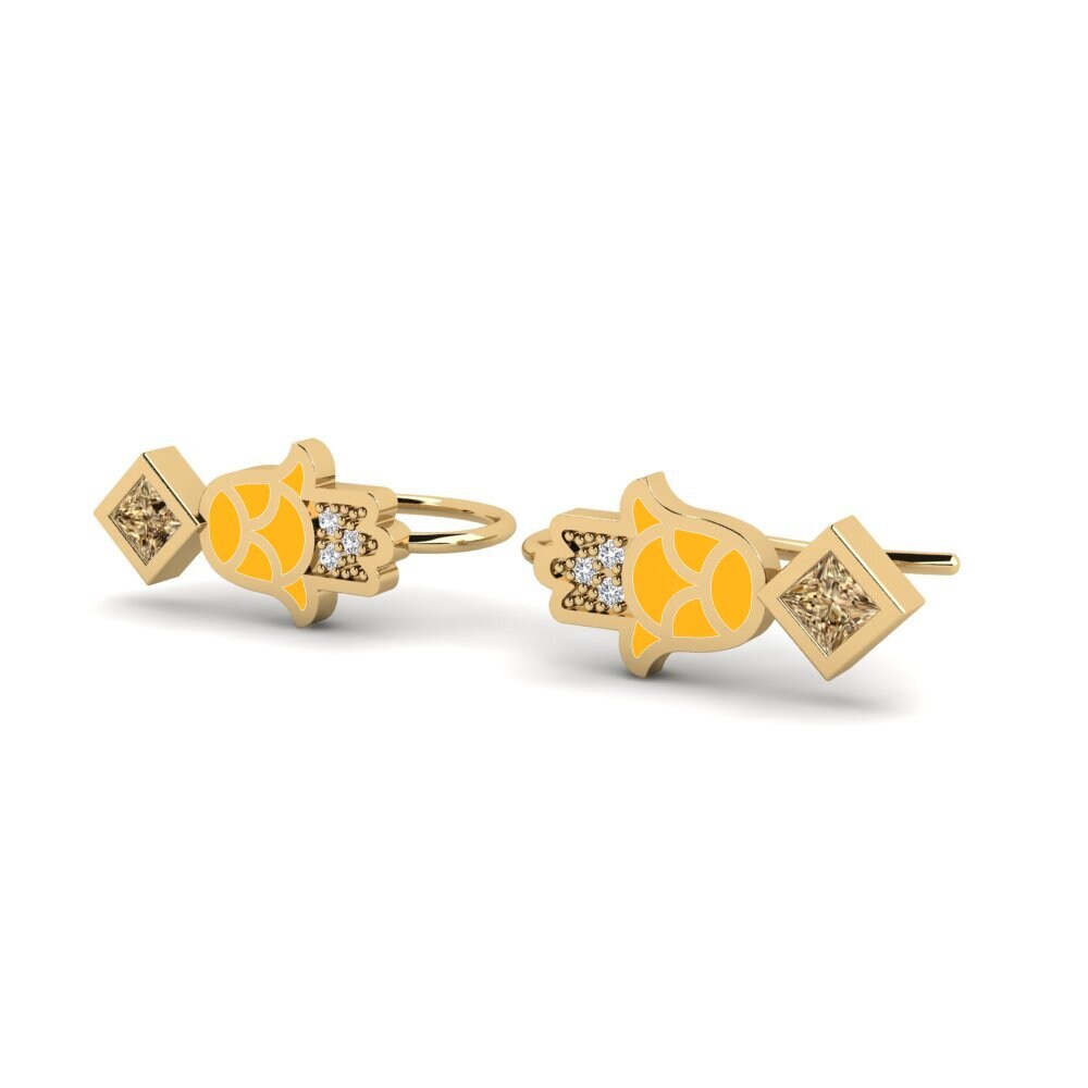 Diamante Marrón Pendiente de mujer Waiwai