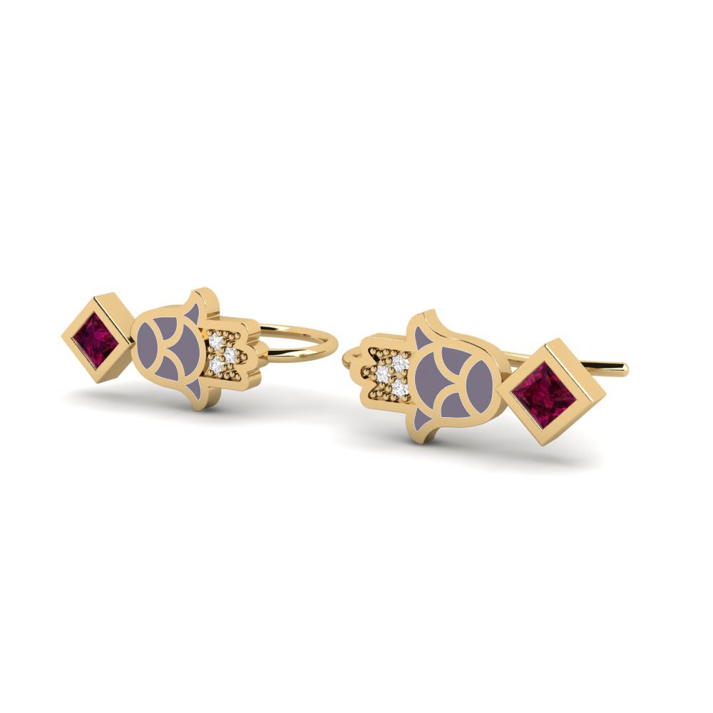 Rhodolite Garnet Women's Earring Waiwai