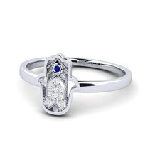 Hamsa Sapphire Engagement Rings