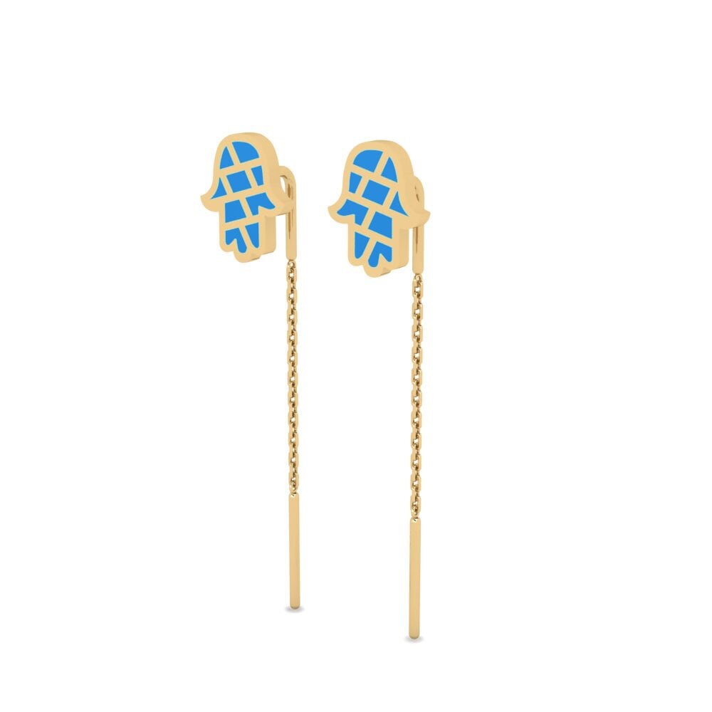 9k Oro Amarillo Pendientes Zashtitavat