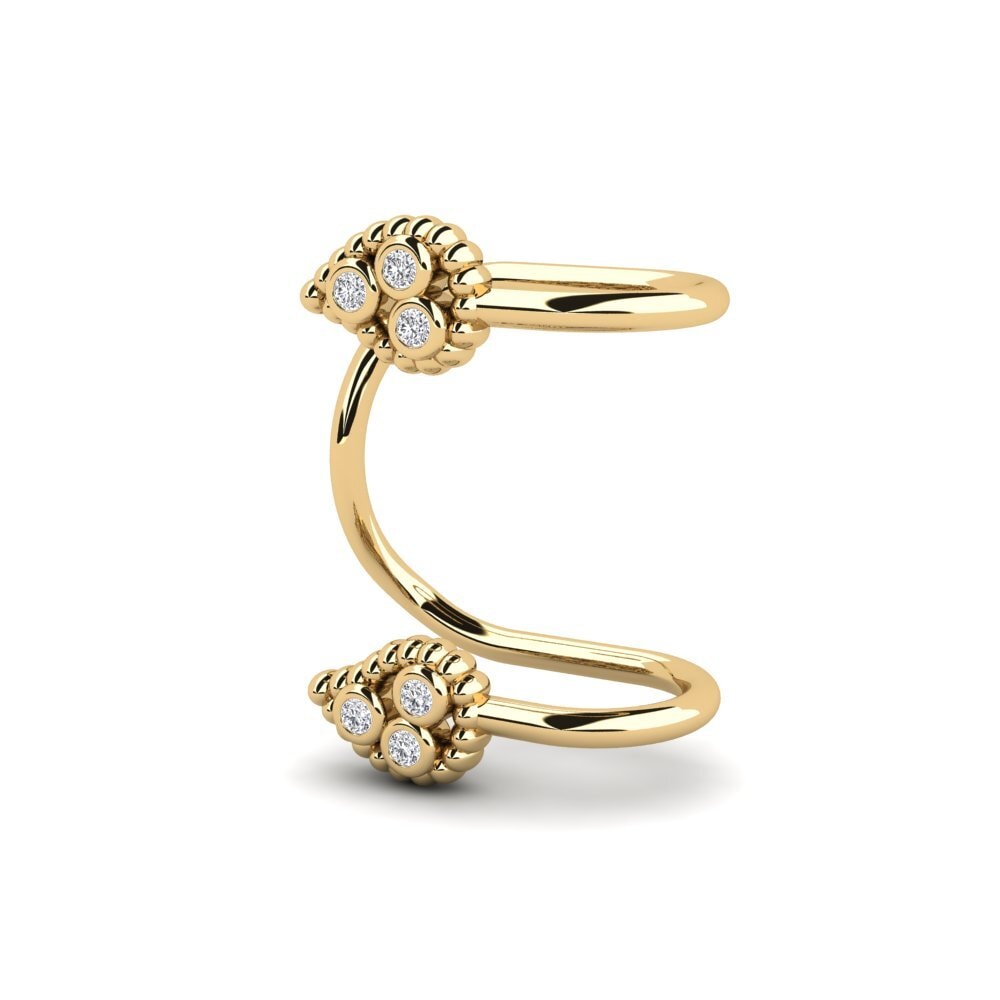 14ct Yellow Gold Lab Grown Diamond Women's Earring Amminges