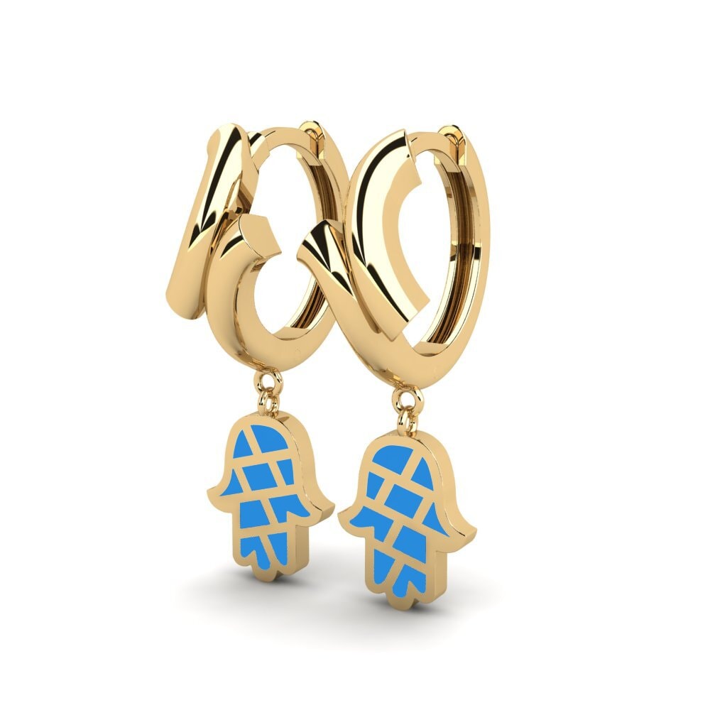 9k Oro Amarillo Pendientes Amandles