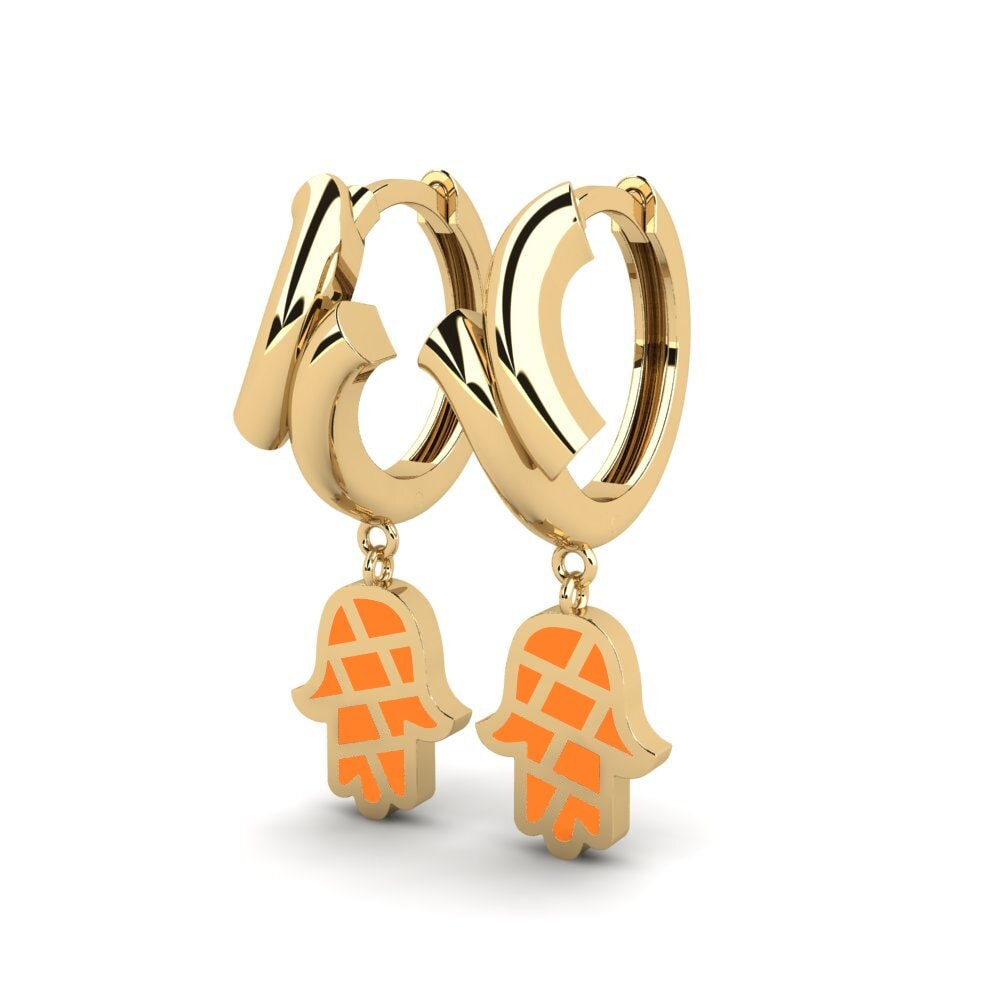 14k Oro Amarillo Pendientes Amandles