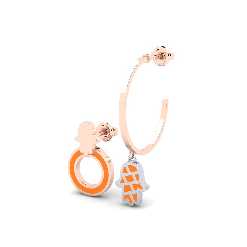 14ct Rose / White Gold Earring Amoyobera