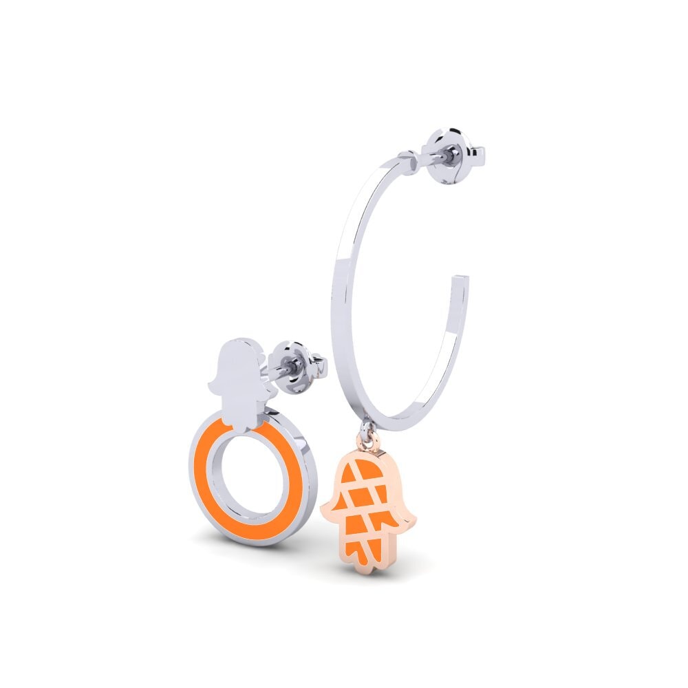 14ct White / Rose Gold Earring Amoyobera
