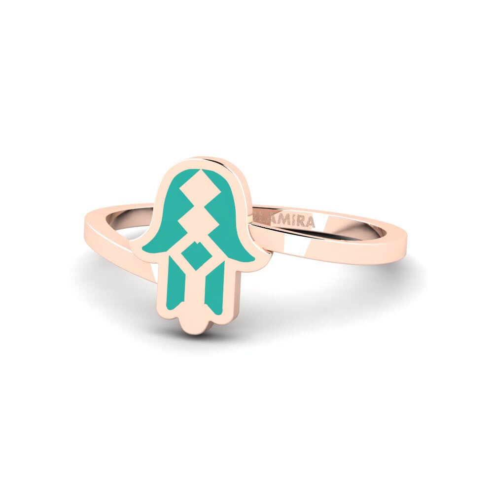 14k Oro Rosa Anillo Apsaugoti