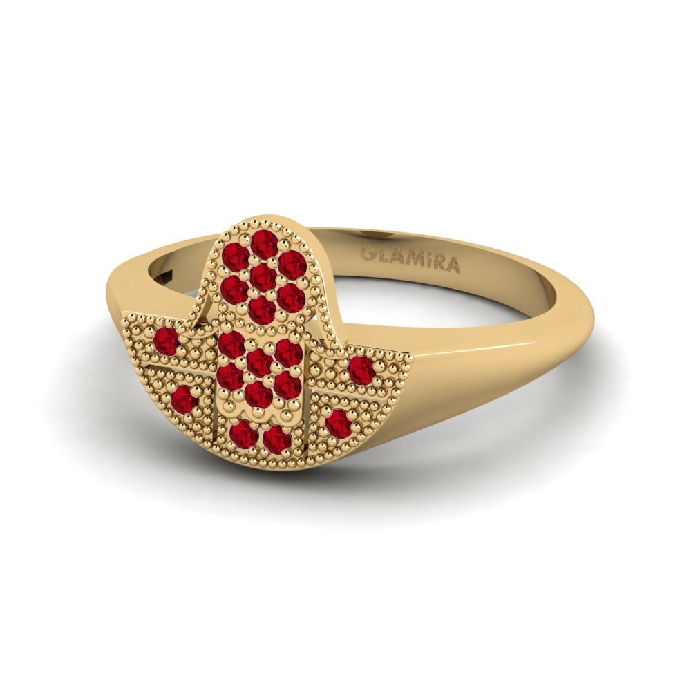 Circonita Roja Anillo Barkhos