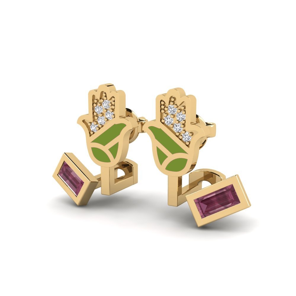 Rhodolite Garnet Women's Earring Beskytte