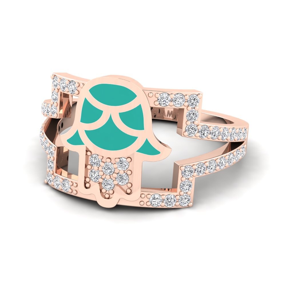 14k Oro Rosa Anillo Fertrouwe