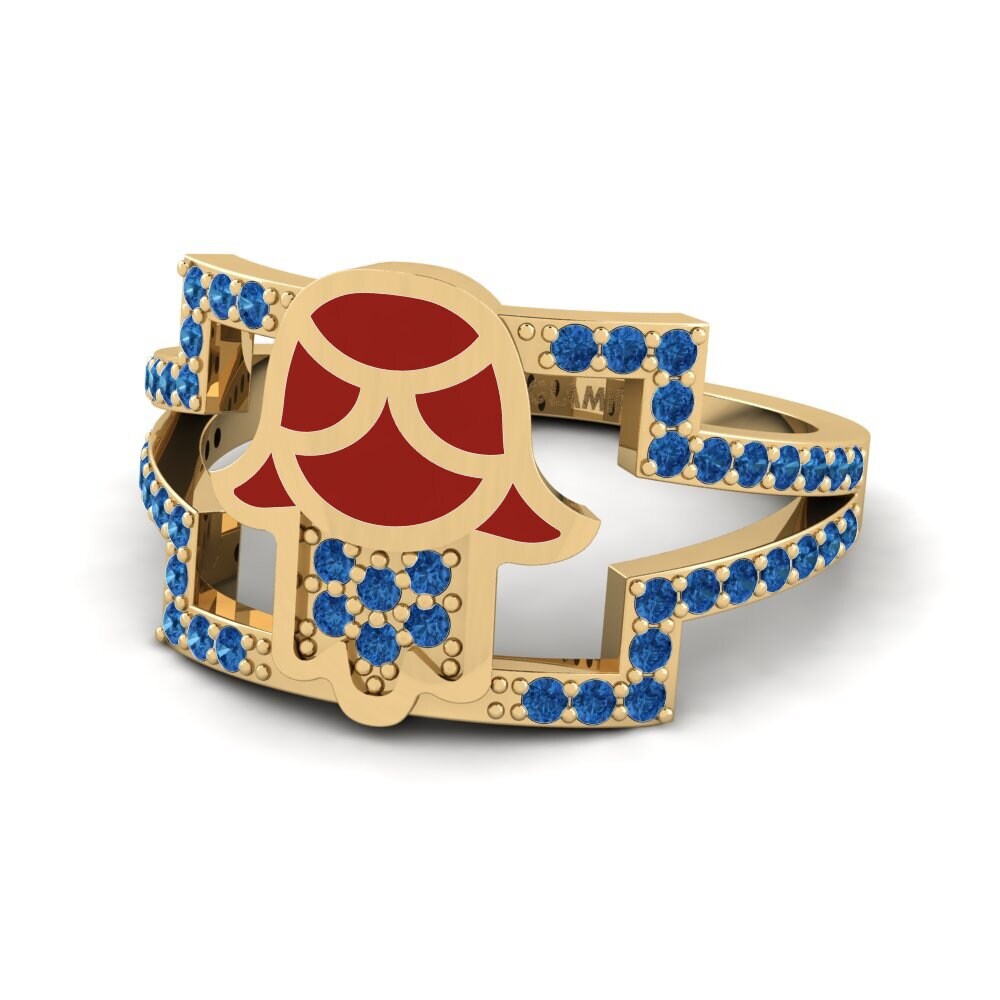 Dunkelblauer Zirkonia Ring Fertrouwe