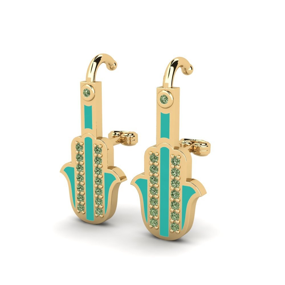 Diamante Verde Pendiente de mujer Herfst