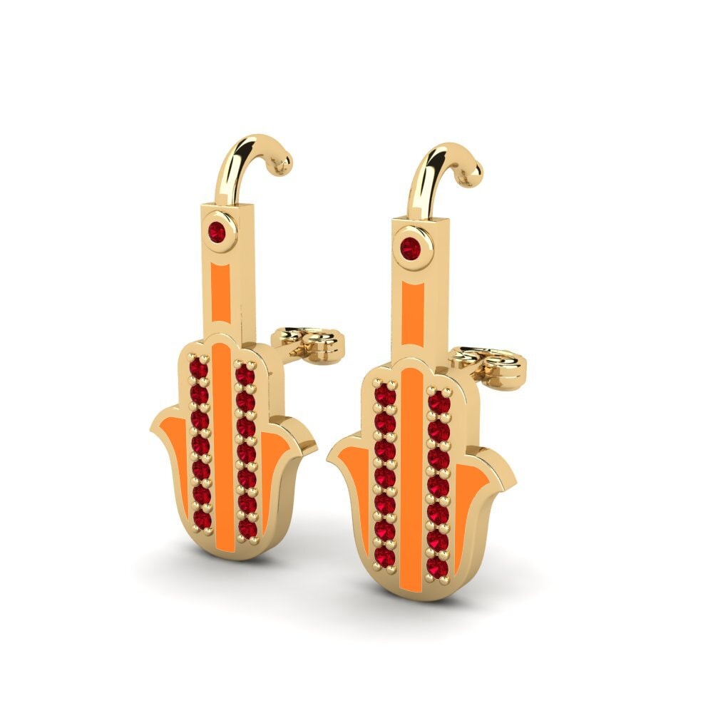 Red Zirconia Women's Earring Herfst