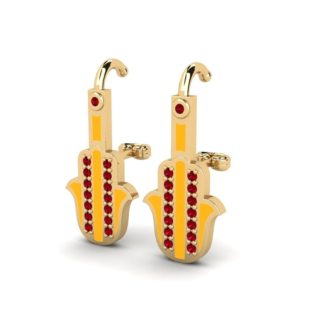 Red Zirconia Women's Earring Herfst