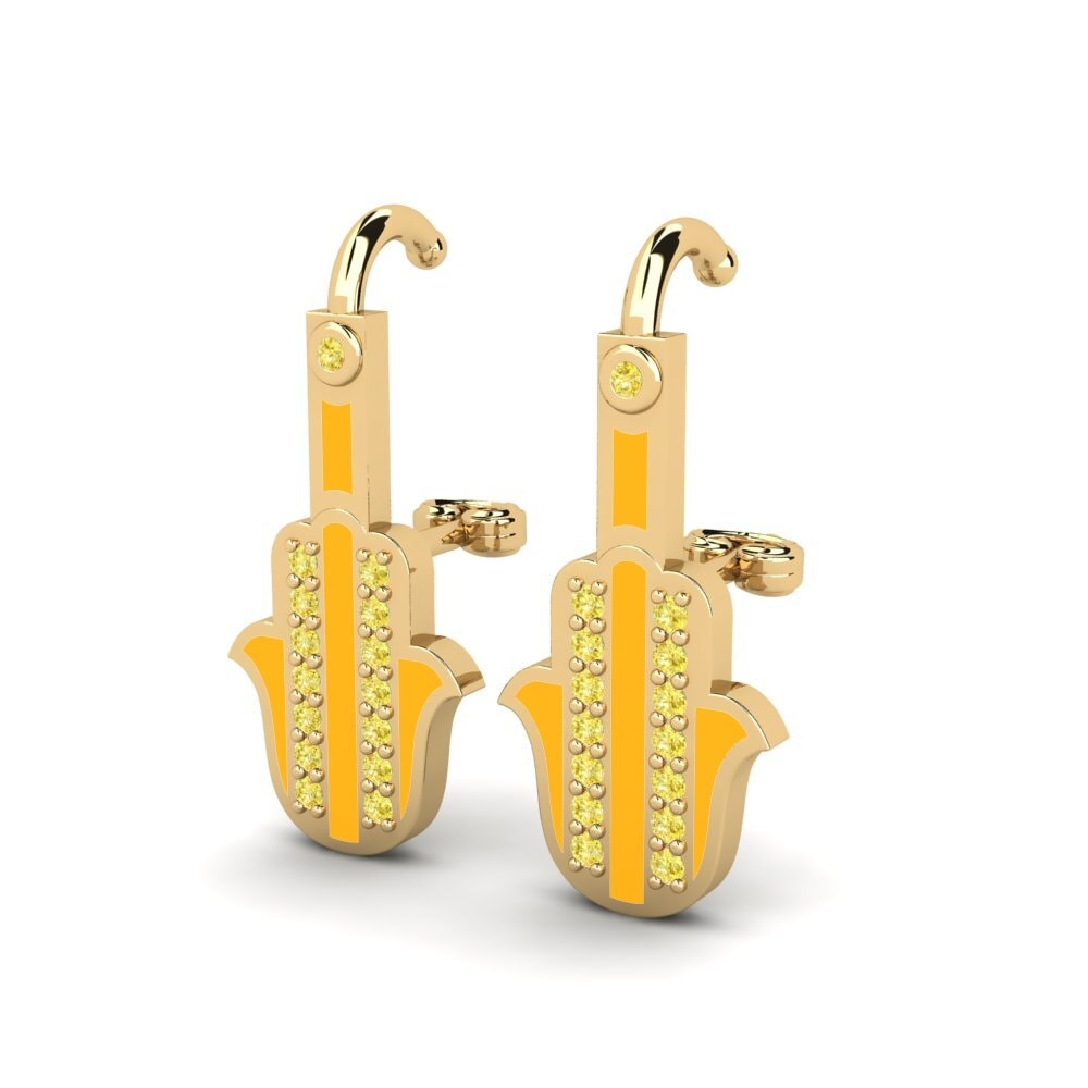 Yellow Sapphire Women's Earring Herfst