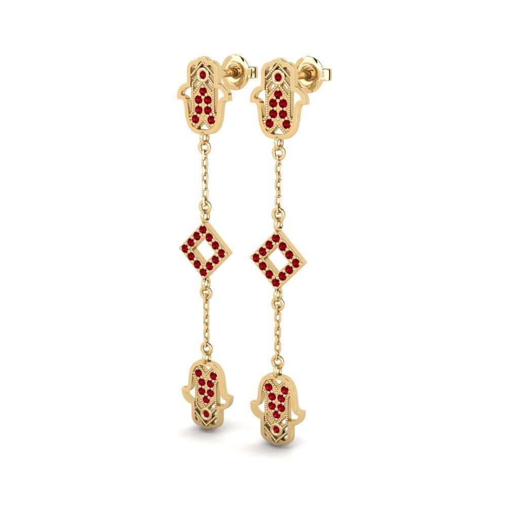 ruby-zirconia ต่างหู Hijeshi