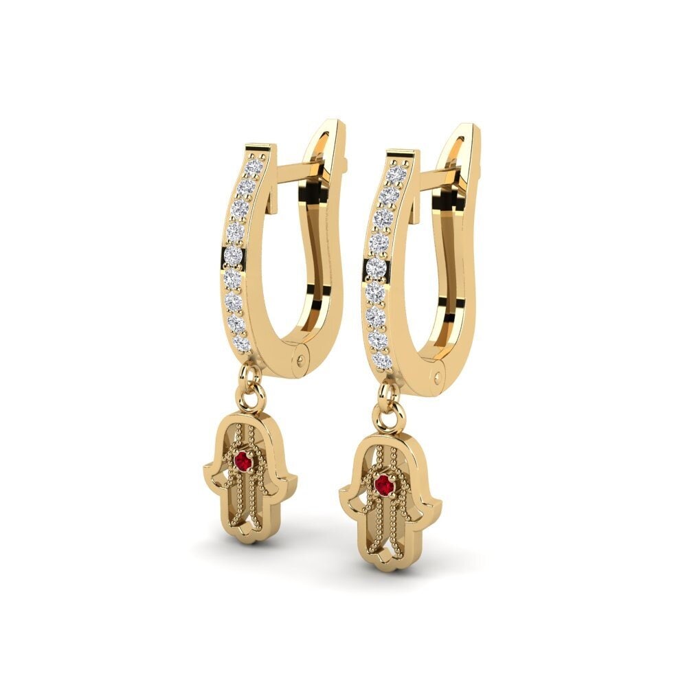 ruby-zirconia ต่างหู Idunu