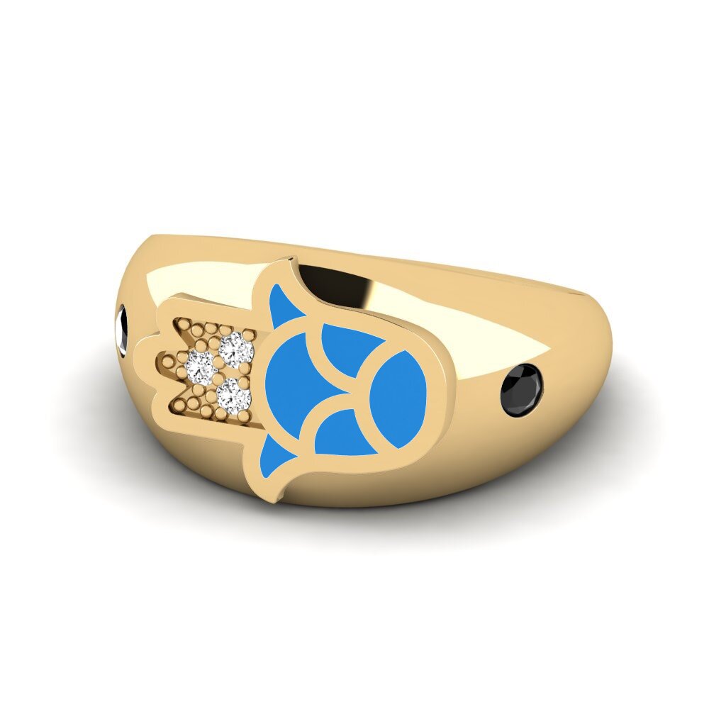 Schwarzer Onyx Pinker Ring Ilaali