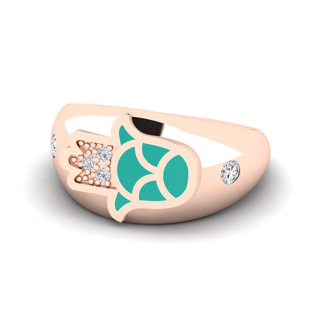 14k Oro Rosa Anillo meñique Ilaali