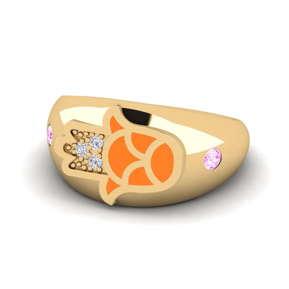Rosa Saphir Pinker Ring Ilaali