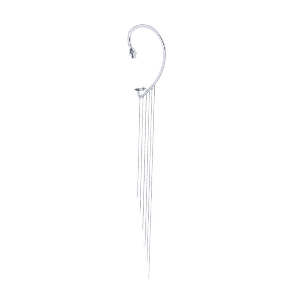 18k Oro Blanco Pendiente Incantation