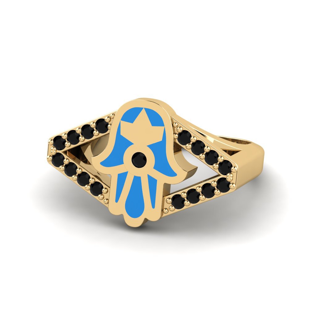 Schwarzer Onyx Pinker Ring Kulinda