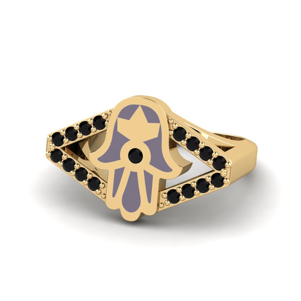 Schwarzer Saphir Pinker Ring Kulinda