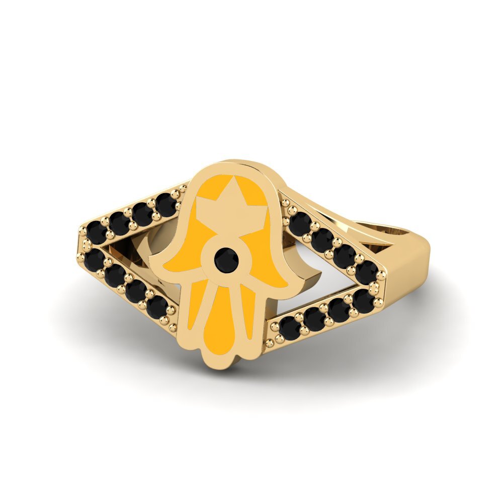 Schwarzer Saphir Pinker Ring Kulinda