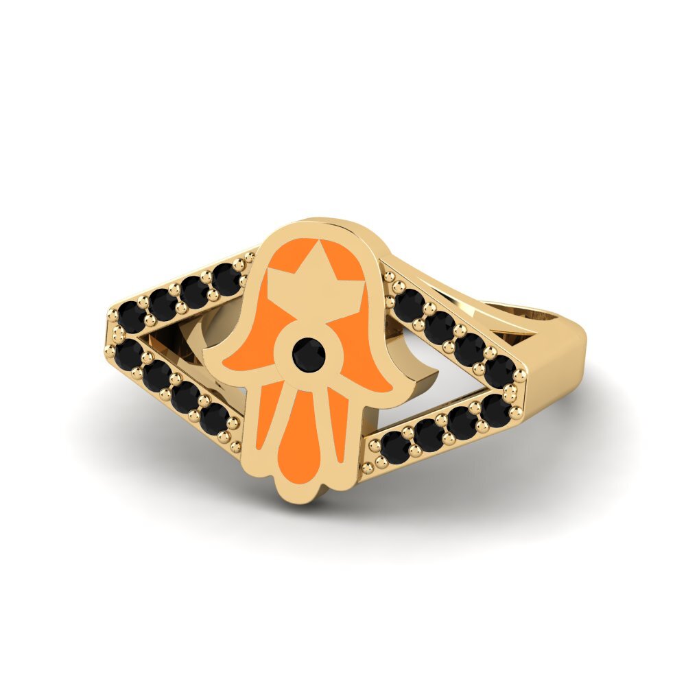 Schwarzer Diamant Pinker Ring Kulinda