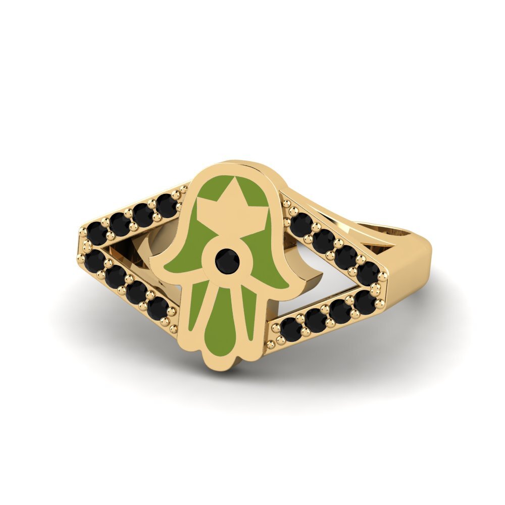 Schwarzer Diamant Pinker Ring Kulinda