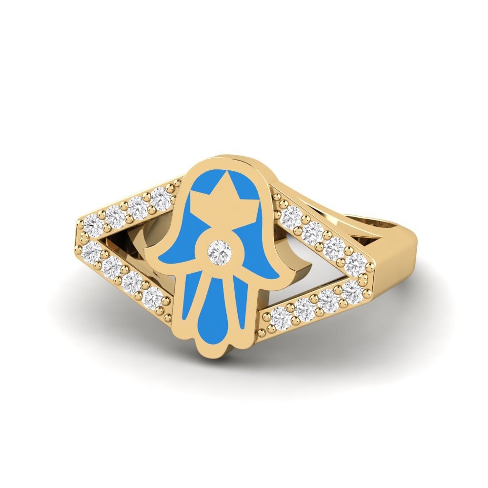 Weißer Saphir Pinker Ring Kulinda