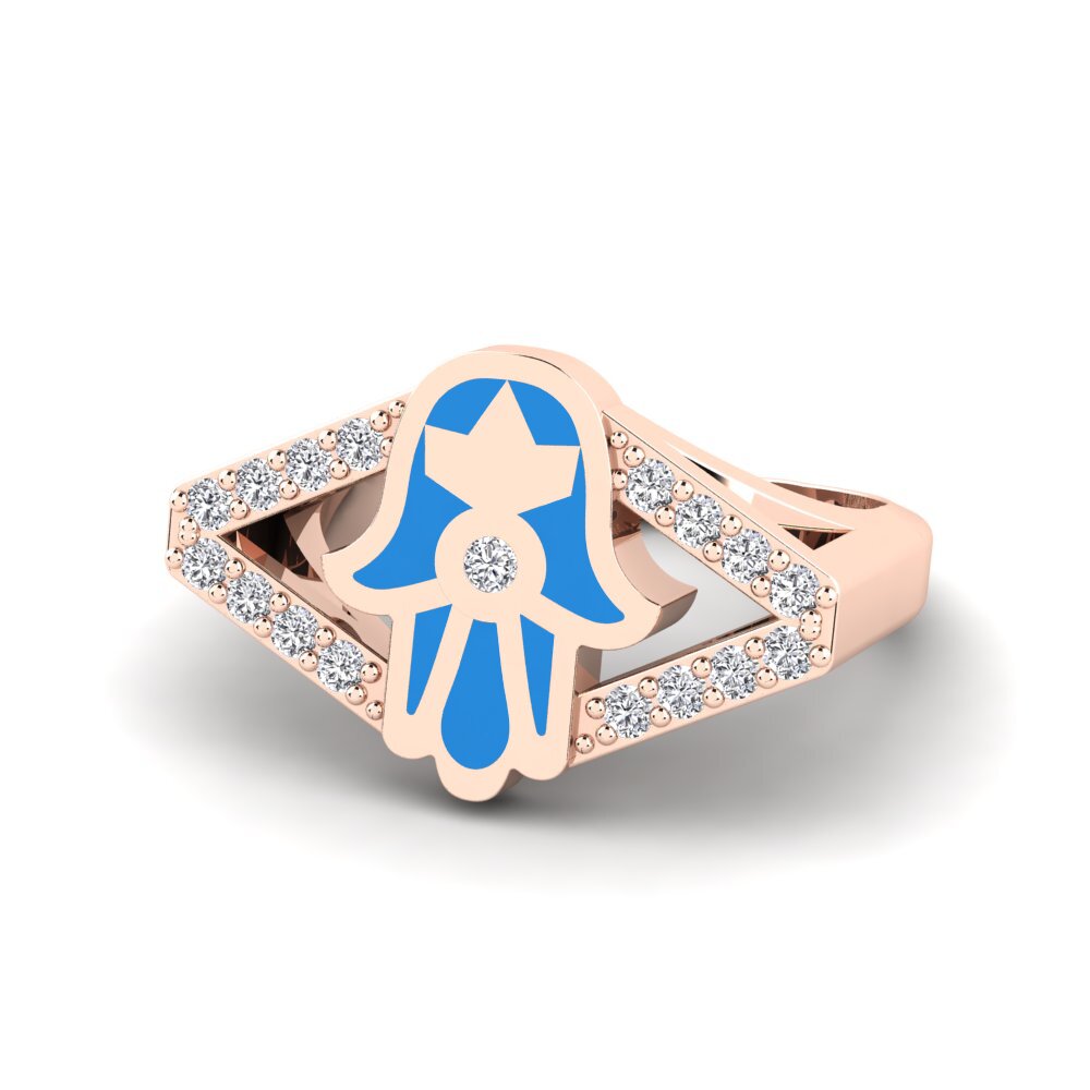 Rotgold 585 Pinker Ring Kulinda
