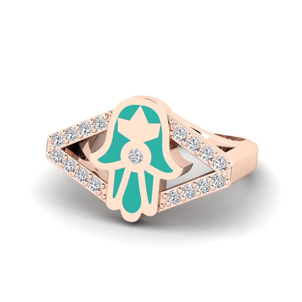 14k Oro Rosa Anillo meñique Kulinda