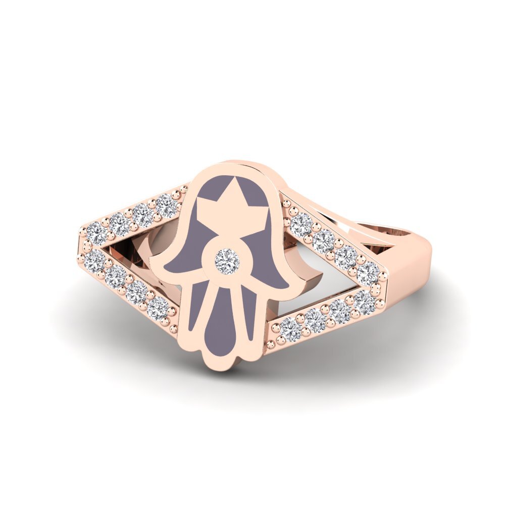 Rotgold 750 Pinker Ring Kulinda