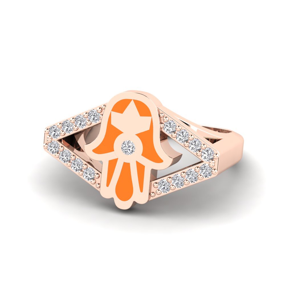 Rotgold 375 Pinker Ring Kulinda