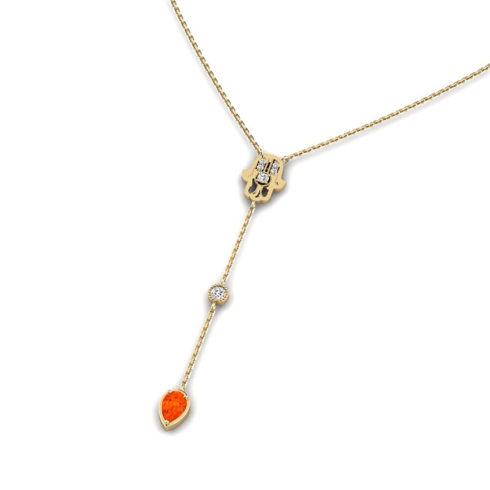 Fire-Opal Women's Necklace Labestiba