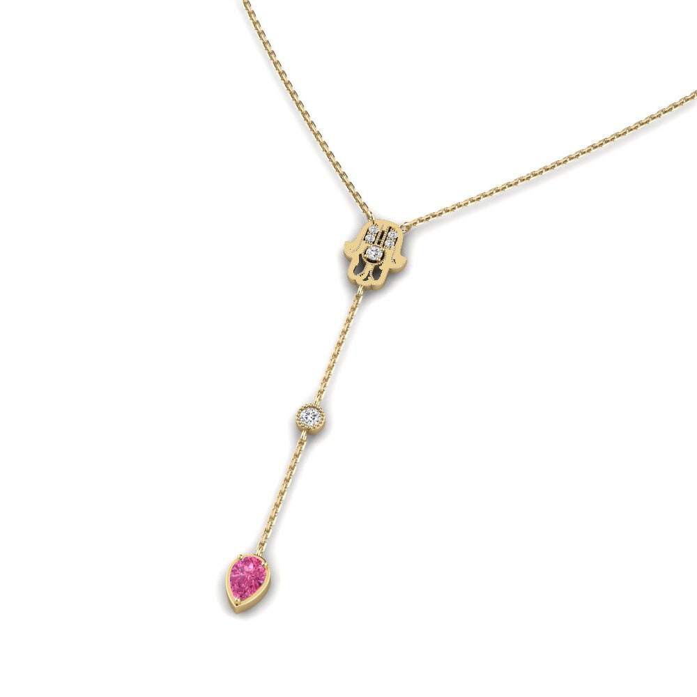 Turmalina rosa Collar de Mujer Labestiba