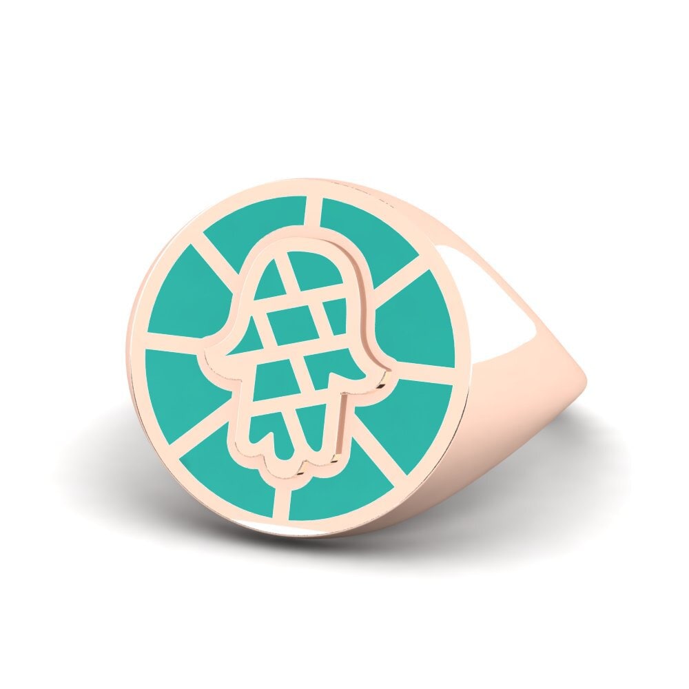 14k Oro Rosa Anillo Mamoru