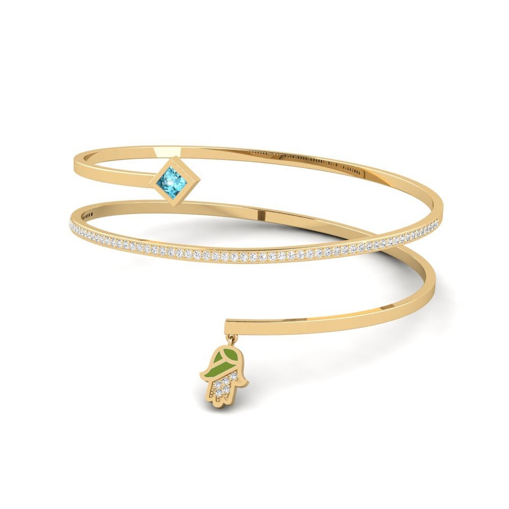 Circón Azul Pulsera de Mujer Melindungi