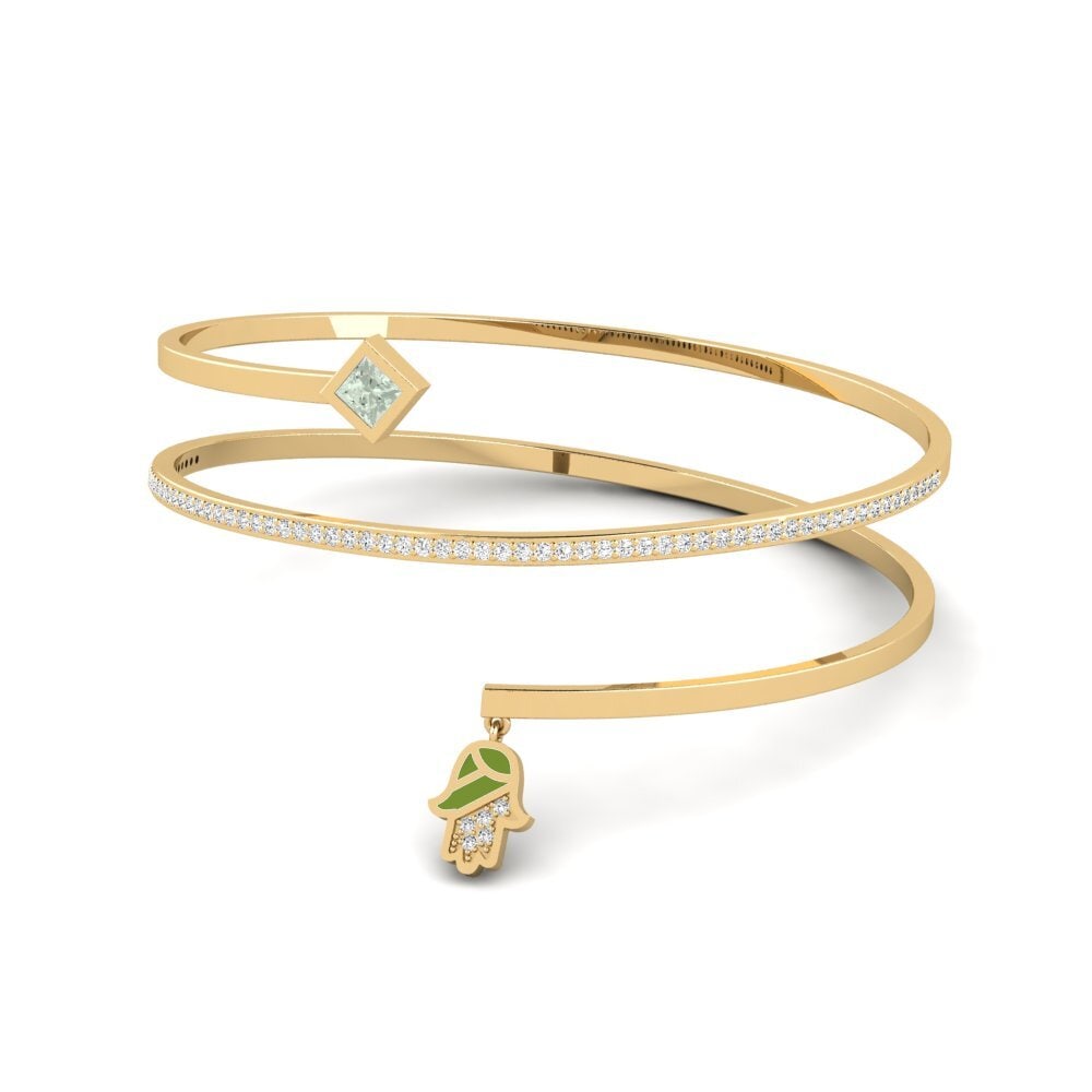 Amatista verde Pulsera de Mujer Melindungi